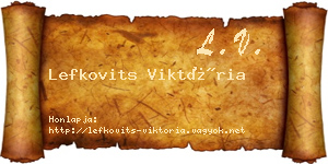 Lefkovits Viktória névjegykártya