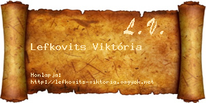 Lefkovits Viktória névjegykártya